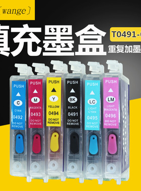 适用爱普生R230 R310 R210 R350打印机T0491填充墨盒RX510 RX630