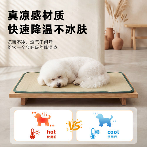宠物凉席纸草席日式猫垫子
