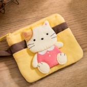 017 可爱啵啵猫 LB25 卡通猫咪蜜蜂小鱼儿精致造型零钱卡片包棉布