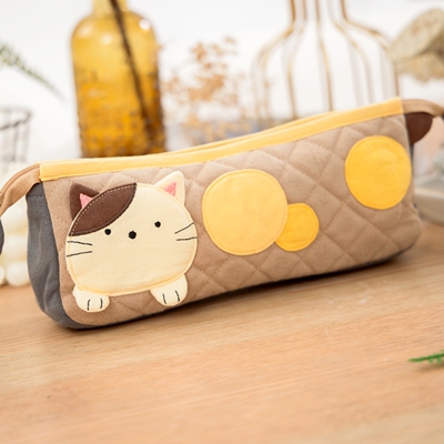 可爱啵啵猫 LB25-003 卡通猫咪图案笔袋便携收纳包学生文具整理袋
