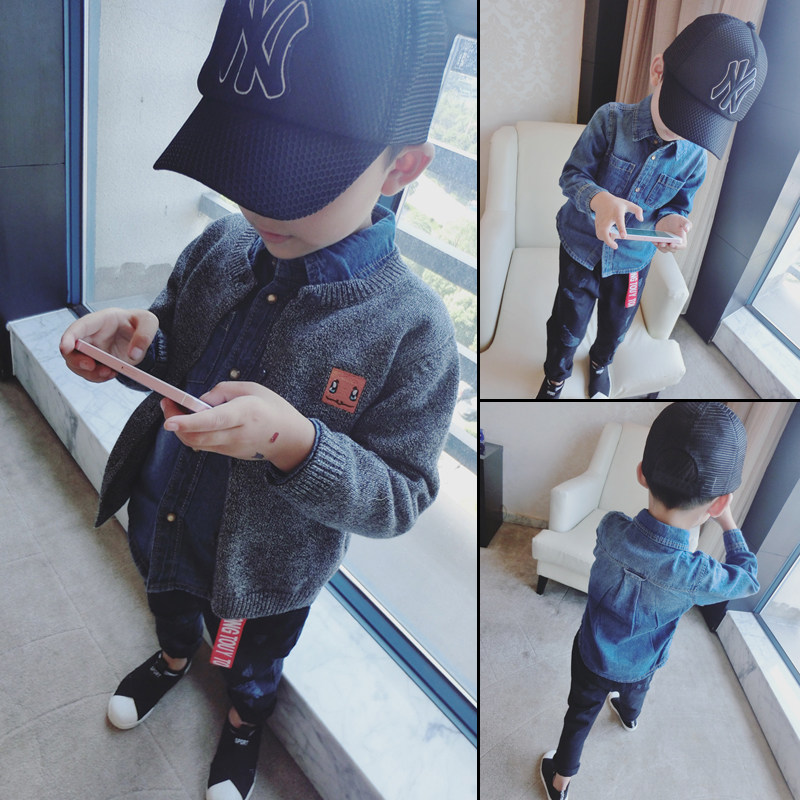 2020兒童襯衫男童女童韓版純棉柔軟牛仔襯衫寶寶長袖薄款襯衣潮在類目 童裝/嬰兒裝/親子裝, 襯衫中 - 來自Buy2taobao.com提供專業的淘寶代購服務