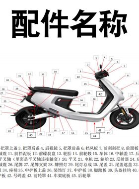 适用小牛电动车全套外壳前面板