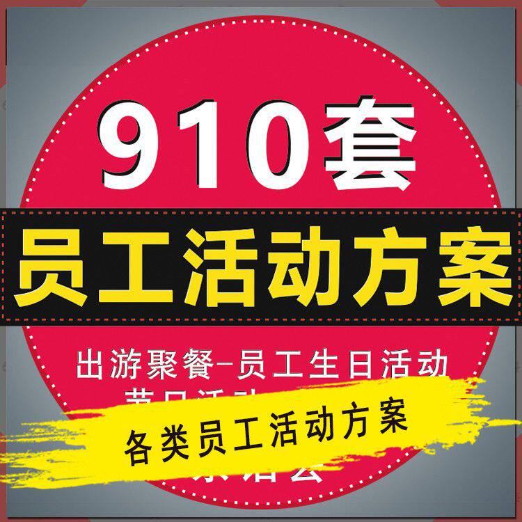公司员工活动策划方案团建聚会聚餐茶话会生日会节日游戏培训资料
