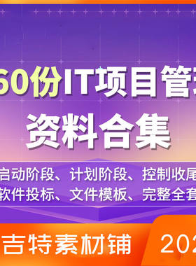 IT项目管理全套资料excel word模版 软件开发投标运营流程