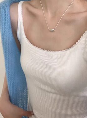 蕾丝边针织打底吊带女2025春新款修身显瘦花边短款内搭小背心外穿