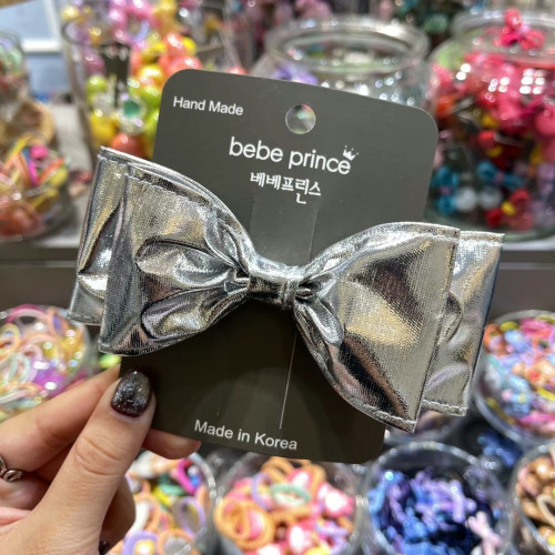 闪闪简约蝴蝶结鸭嘴夹发夹发卡