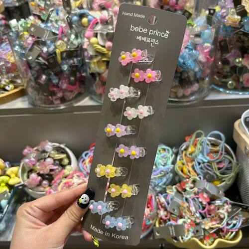 韩国bebeprince小花花朵边夹