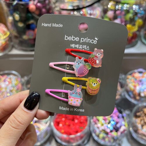 卡通可爱动物兔子小熊发卡BB夹