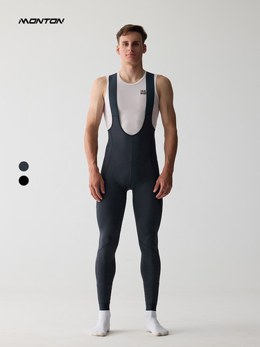 蒙顿脉冲吊带骑行裤夏季男士透气快干中长公路自行车缓冲裤