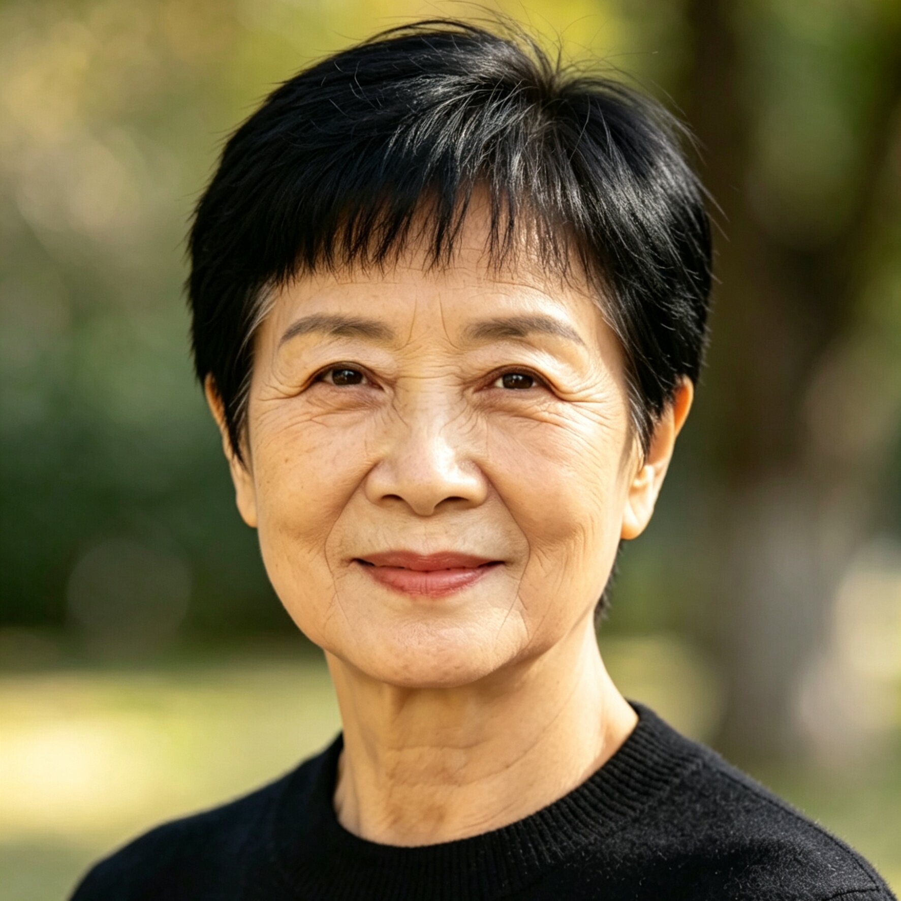 中老年短直发真发假发女式假发套日常遮白发妈妈干练短碎女士短发