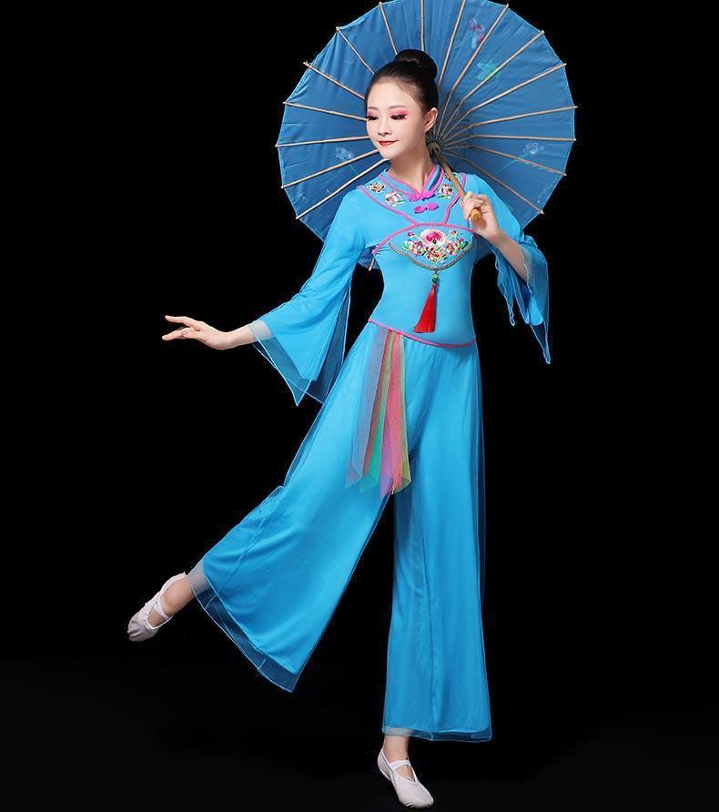 广场舞服装新款套装春夏歌舞蹈演出服杨丽萍演民族秧表舞舞跳舞