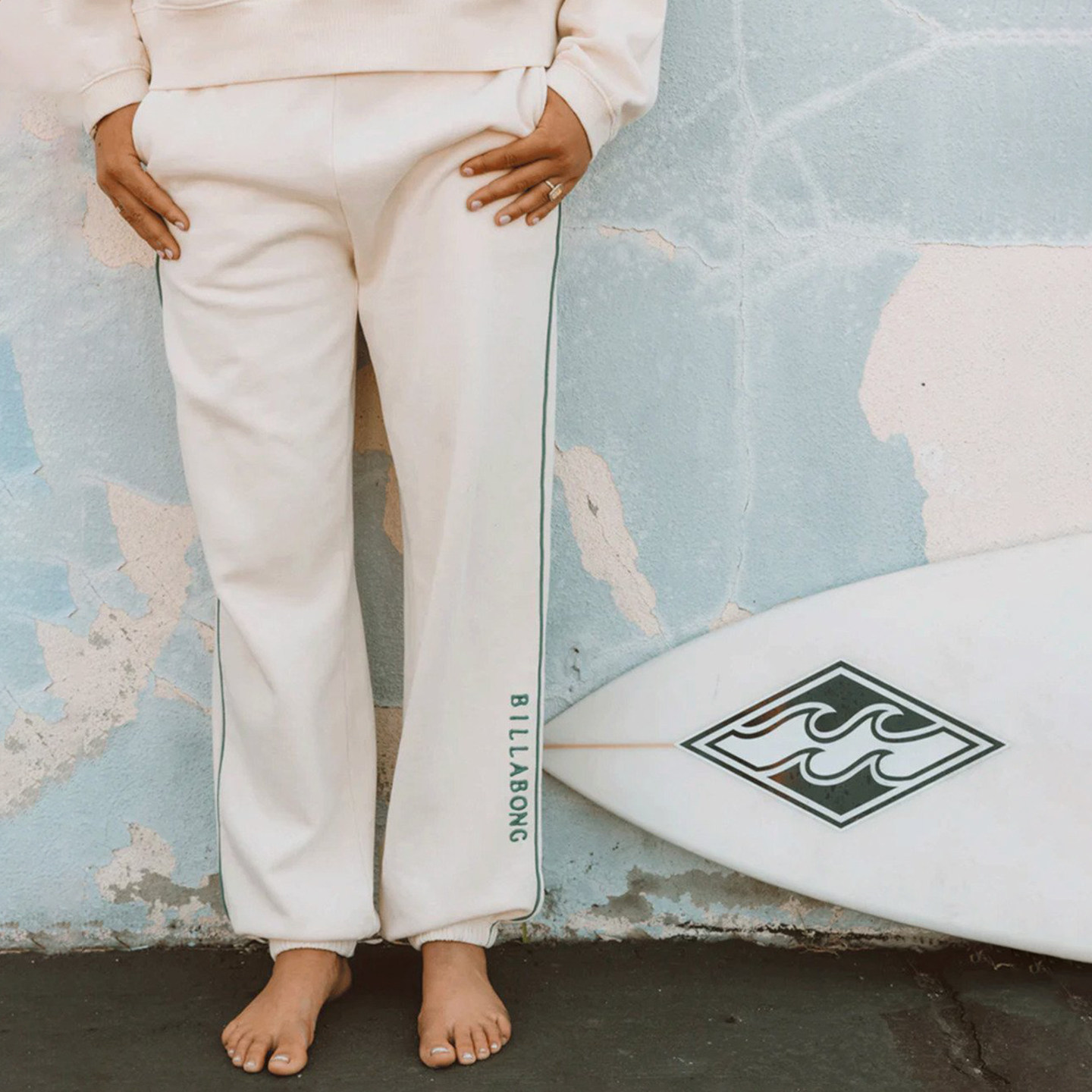 【简约慵懒】澳洲出口原单 秋装新款 字母宽松休闲薄绒卫裤长裤女