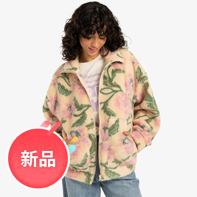 【仅此12件】澳洲出口原单B家 秋冬新款 花朵加绒保暖拉链外套 女