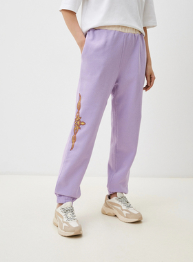 【质感紫色】澳洲出口原单B家 秋冬新款 收脚休闲加绒卫裤长裤 女