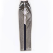 5厘米白色藏蓝宽边高腰浅麻灰班服松紧腰运动裤 定制男女校裤 长裤