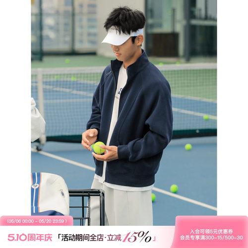 吕小虎美式复古情侣立领开衫卫衣