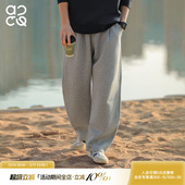 春季 青少年灰色运动裤 垂感阔腿弯刀卫裤 休闲裤 男美式 吕小虎ACTUP