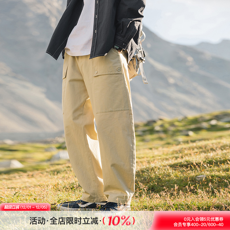 吕小虎男套装隐藏贴袋工装休闲裤