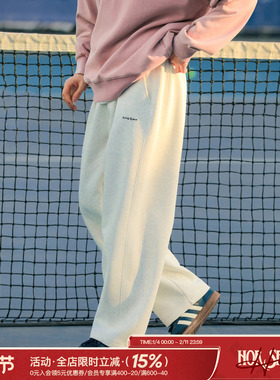 吕小虎ACTUP 春季高级感白色卫裤男士2026新款休闲裤运动直筒长裤