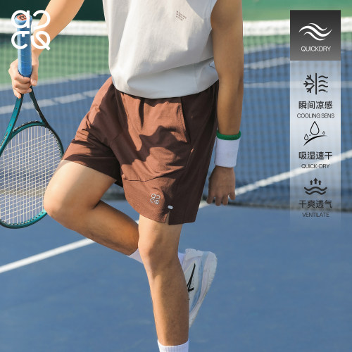 ACTUP夏季网眼凉感跑步短裤男