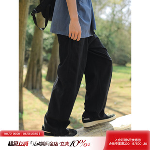 青少年百搭宽松裤 美式 复古轻薄垂感休闲长裤 男夏季 运动阔腿直筒裤