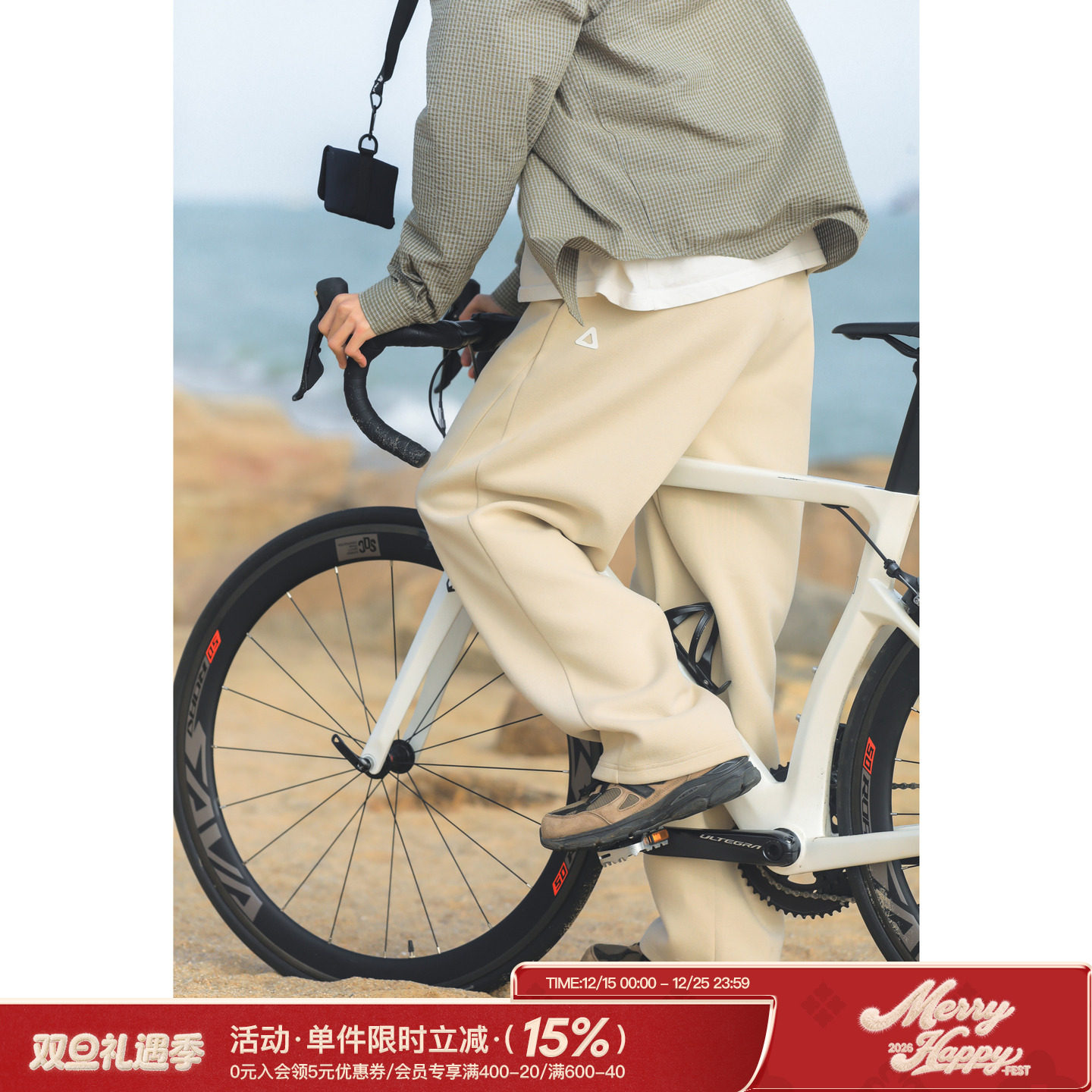 吕小虎美式潮流重磅卫裤男士秋冬宽松直筒休闲裤青少年针织运动裤