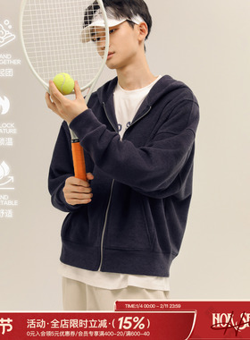 吕小虎ACTUP 美式休闲连帽开衫卫衣男春季分割结构基础情侣款外套