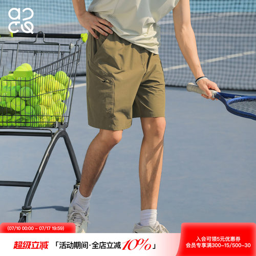 ACTUP夏季大口袋工装五分短裤