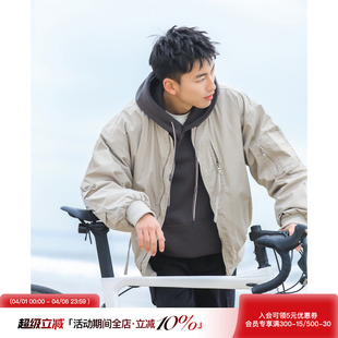 美式 新款 男士 潮牌多口袋棒球领休闲外套 复古飞行员夹克2026年春季