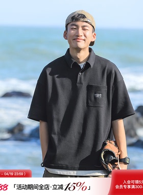 吕小虎日系复古假两件POLO衫2026夏季新款男士休闲翻领短袖T恤潮