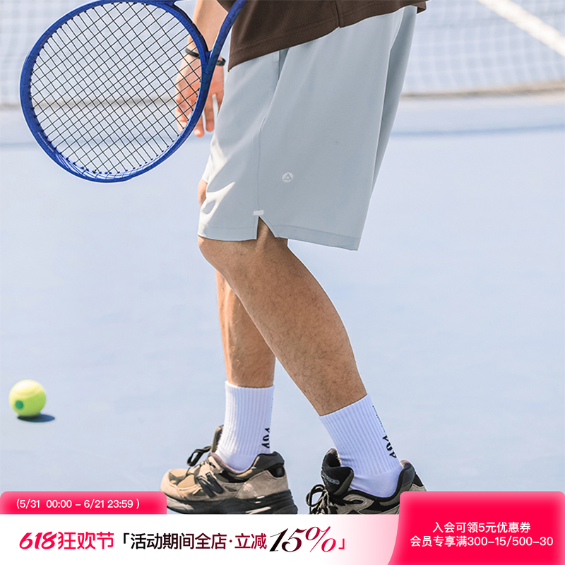 吕小虎美式潮牌网眼透气短裤男士夏季抽绳薄款休闲五分篮球运动裤