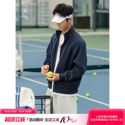 吕小虎美式复古情侣立领开衫卫衣