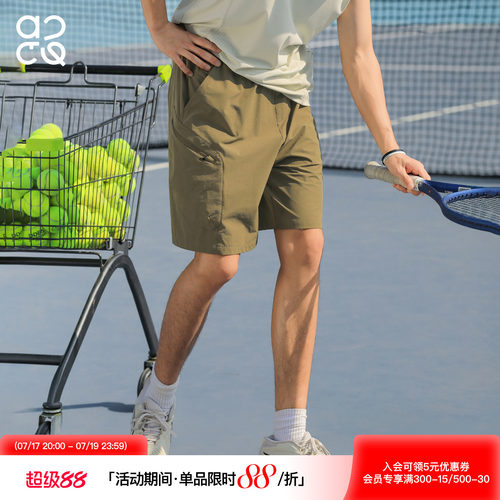 ACTUP夏季大口袋工装五分短裤