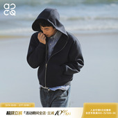 卫衣男生美式 390g刺绣连帽开衫 夹克流行拉链外套 春季 吕小虎ACTUP