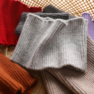 羊绒脖套女针织弹力高领装饰颈椎保暖遮挡围脖高领假领子发带头巾