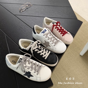 爆款 B25188 星星休闲平底板鞋 EOS真皮做旧擦色脏脏鞋