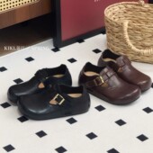 百搭休闲单鞋 mollykiki复古经典 新款 女春季 潮 头层牛皮勃肯鞋