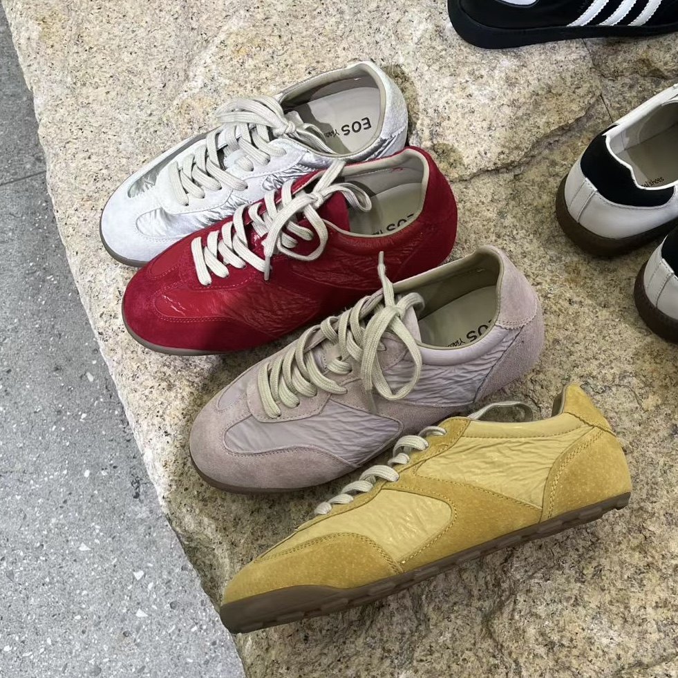 EOS春季新款真皮德训鞋女平底休闲运动板鞋百搭阿甘鞋2635-1,运动鞋new,德训鞋,淘宝优惠券,粉丝福利购,淘宝优惠卷