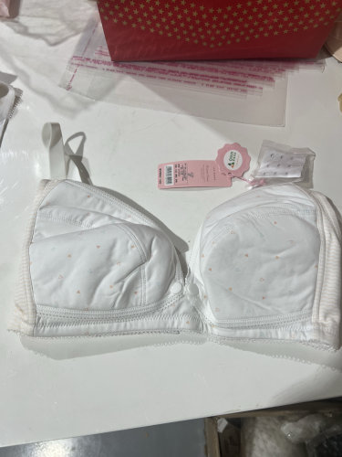 专柜正品菁菁贵族纯棉哺乳文胸无钢圈舒适全罩杯大码双扣哺乳内衣