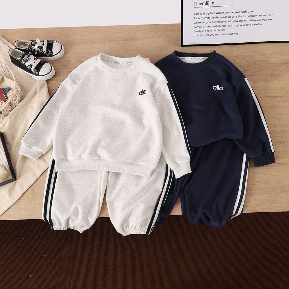 休闲男童男韩版秋冬季运动套装秋装中小童洋气宝宝卫衣刺绣两件套