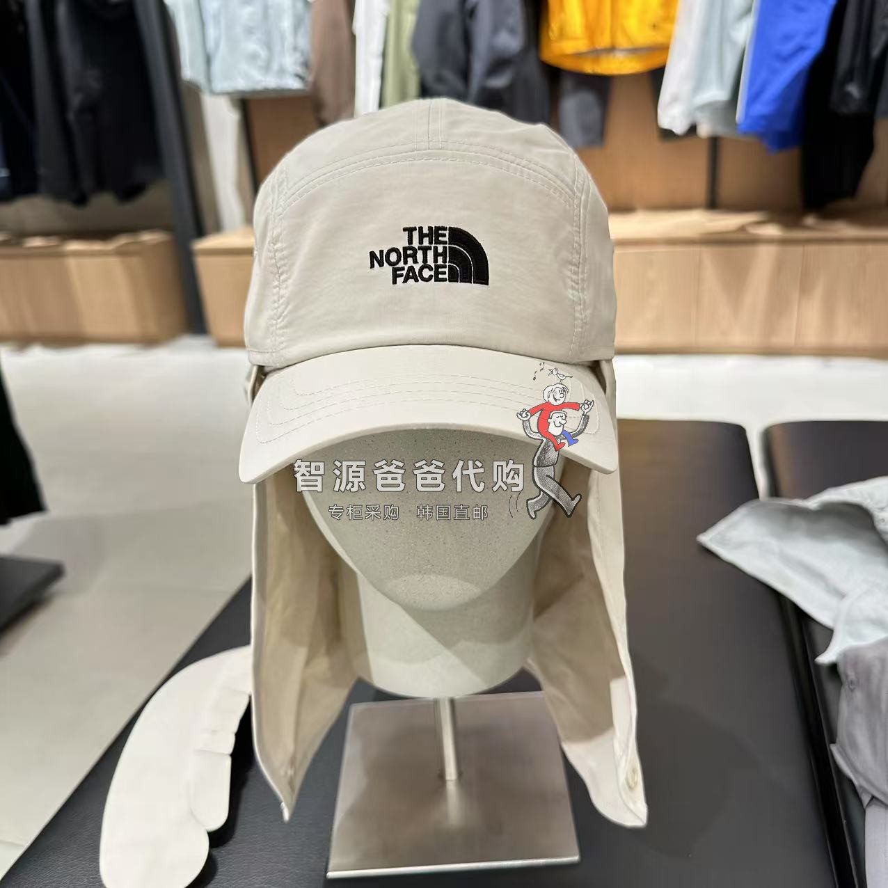 北面男女士同款速干鬼子帽鸭舌帽