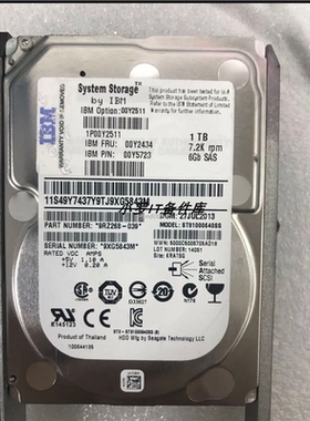 00Y2511 00Y2434 1T 7.2K SAS 2.5 6GB V3500 V3700 存储硬盘