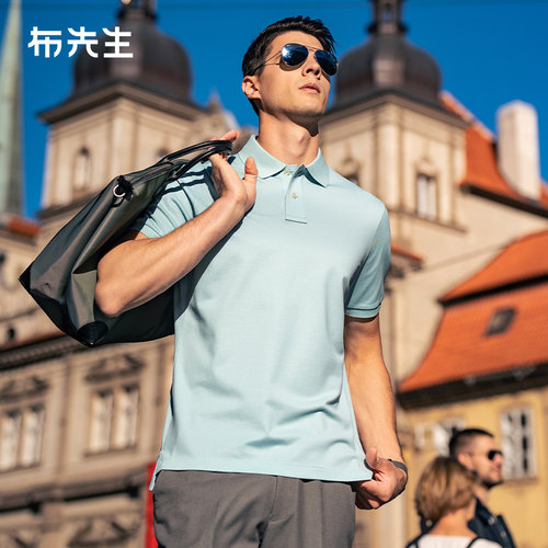 布先生短袖POLO衫纯棉翻领男士