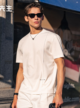 MrBu布先生青春活力短袖2025春夏圆领字母印花轻奢T恤衫ET16183