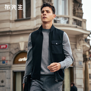 MrBu布先生立领羊毛背心马甲2025秋冬款织带包边羊毛外套BT16933