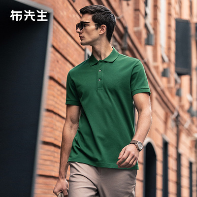 MrBu布先生痞帅翻领t恤高级感Polo衫夏季透气纯色男士短袖