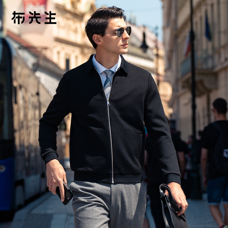 【行政夹克】MrBu布先生拉链翻领羊毛外套男款秋冬双侧口袋保暖,男装,夹克,淘宝优惠券,粉丝福利购,淘宝优惠卷