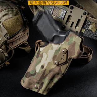 6354DO GLOCK格洛克带灯战术快拔套枪套腰带X300下挂灯带灯G17