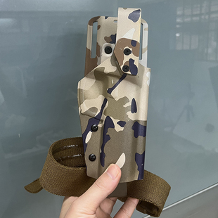 K板92A快枪套战术拇指锁防抢快拔套新式下沉式绑腿穿腰速拔套92G