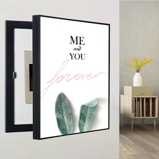 竖款免打孔电表箱装饰画现代简约遮挡消防柜配电箱电闸盒竖版挂画